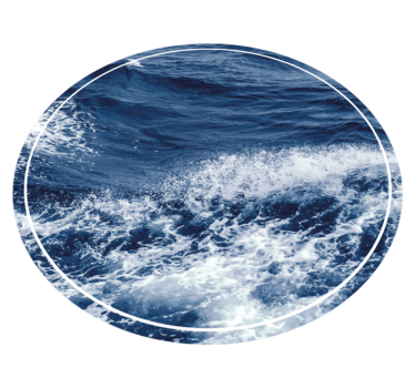 Ocean Wave Motion circular vinyl rug - TenStickers