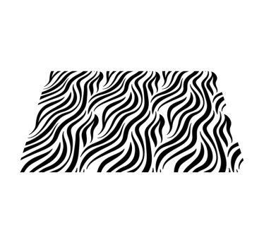 Wavy black lines animal print vinyl rug - TenStickers