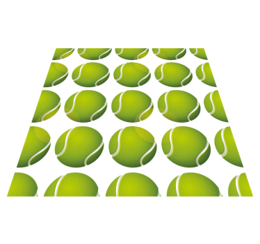 Tennis Ball Motif game vinyl rug - TenStickers
