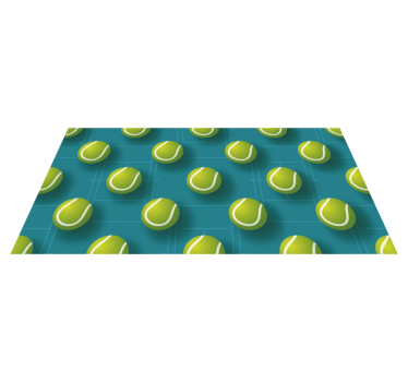 Tennis Ball Pattern teen vinyl rug - TenStickers