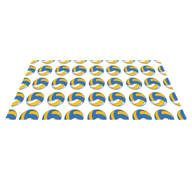 Volleyball balls teen vinyl rug - TenStickers
