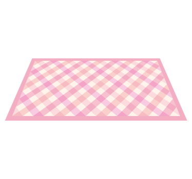 Pink Checkered Pattern striped vinyl rug - TenStickers