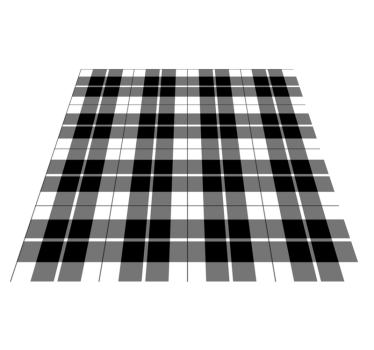 Black And White Check geometric vinyl rug - TenStickers
