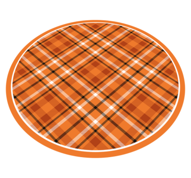 Plaid Pattern Charm circular vinyl rug - TenStickers