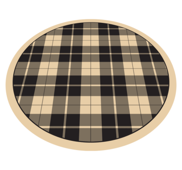 Plaid Configuration circular vinyl rug - TenStickers