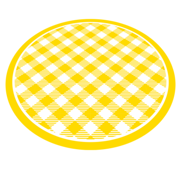 Yellow Diamond Emblem circular vinyl rug - TenStickers