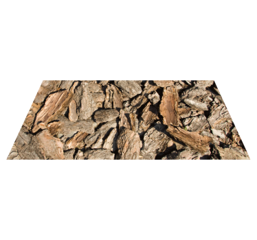 Natural bark design wood effect vinyl rug - TenStickers