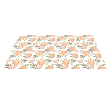 Peach Floral Arrangement kitchen vinyl rug - TenStickers