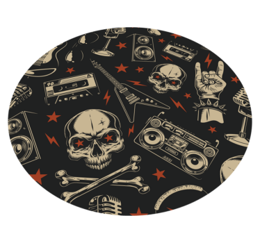 Rock Music Style teen vinyl rug - TenStickers