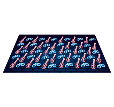 Music Inspired Patterns teen vinyl rug - TenStickers