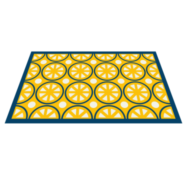 Citrus Slice Style kitchen vinyl rug - TenStickers