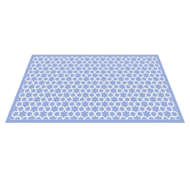 Hexagonal starry motif geometric vinyl rug - TenStickers