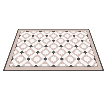 Beige stars pattern kitchen vinyl rug - TenStickers