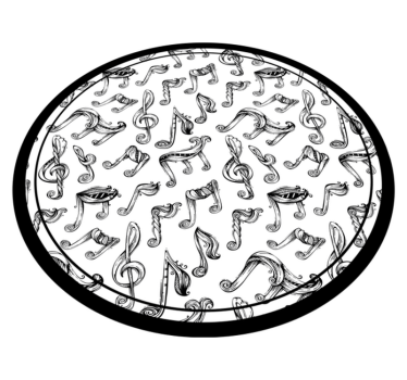 Musical Notation Pattern teen vinyl rug - TenStickers
