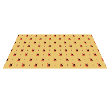 Rocking Guitar Pattern teen vinyl rug - TenStickers