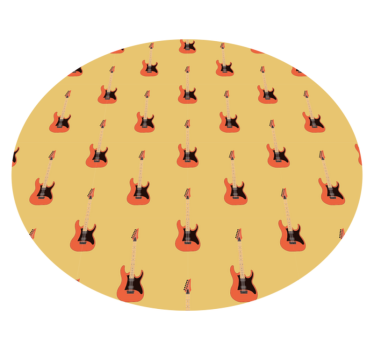 Guitar Pattern kids vinyl rug - TenStickers
