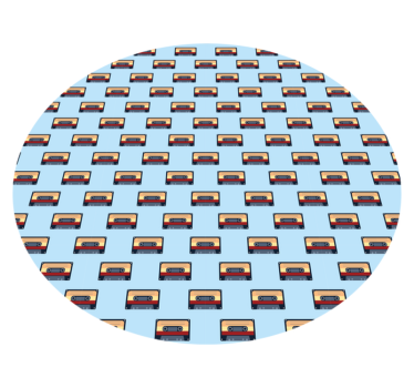 Vintage vinyl rug retro cassette design - TenStickers