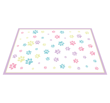 Animal print vinyl rug in paw print style - TenStickers
