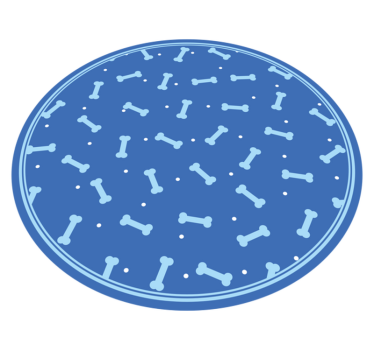 Bone Pattern Play circular vinyl rug - TenStickers