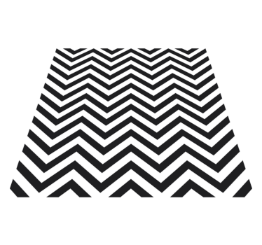 Striped vinyl rug in black and white chevron - TenStickers