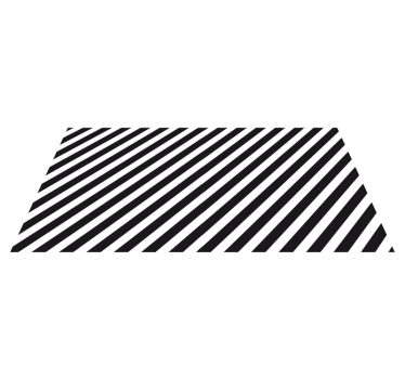 Striped vinyl rug in bold black and white - TenStickers