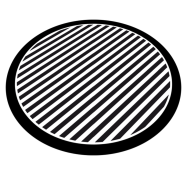 Striped vinyl rug in solid color stripes - TenStickers