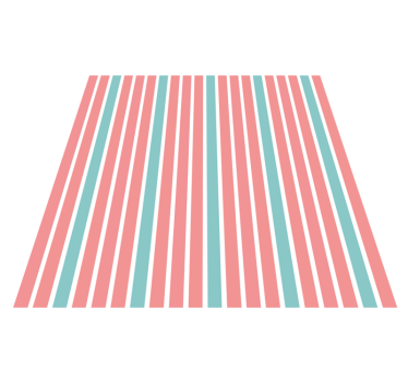 Bright striped print striped vinyl rug - TenStickers