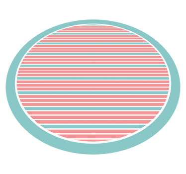 soft striped set circular vinyl rug - TenStickers