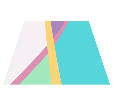 Modern vinyl rug in colorful abstract layers - TenStickers