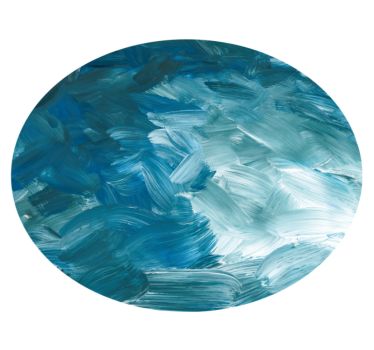 Blue paint strokes textured vinyl rug - TenStickers