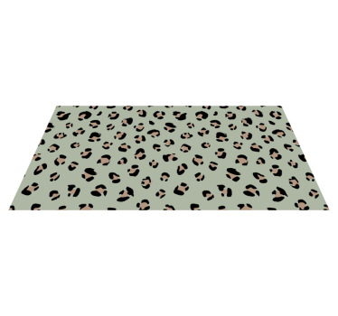 Animal print vinyl rug in leopard motif style - TenStickers