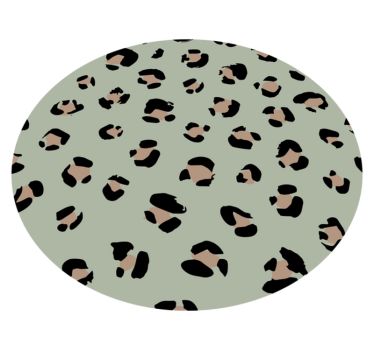 Animal print vinyl rug leopard print design - TenStickers