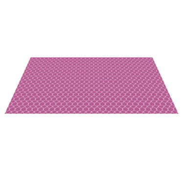 Animal print vinyl rug with pink scallop patterns - TenStickers