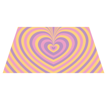 Retro heart design teen vinyl rug - TenStickers