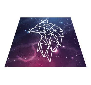 Geometric Bear Silhouette animal print vinyl rug - TenStickers