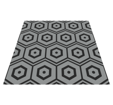Hexagon Patterns geometric vinyl rug - TenStickers