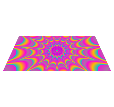 Colorful starburst bedroom vinyl rug - TenStickers