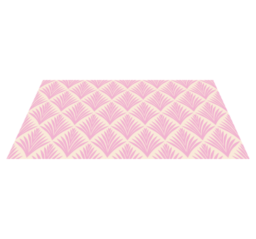 Stylish pink pattern floral vinyl rug - TenStickers
