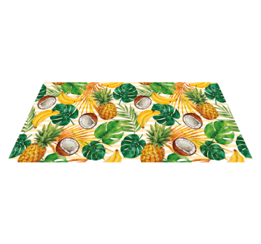 Tropical Fruit Paradise kitchen vinyl rug - TenStickers
