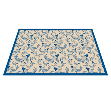 Fish Patterns animal print vinyl rug - TenStickers