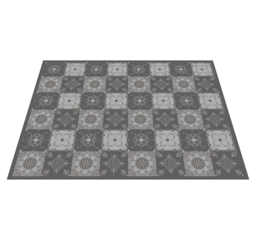 Botanical mosaic arrangement tile vinyl rug - TenStickers