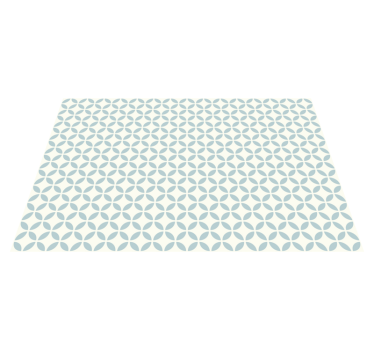 Tile vinyl rug with circular pattern design - TenStickers