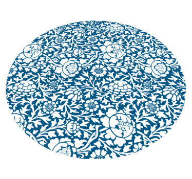 Floral vinyl rug in floral pattern style - TenStickers