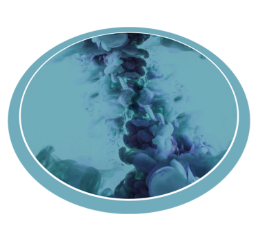 Fluid Teal Waves bathroom vinyl rug - TenStickers