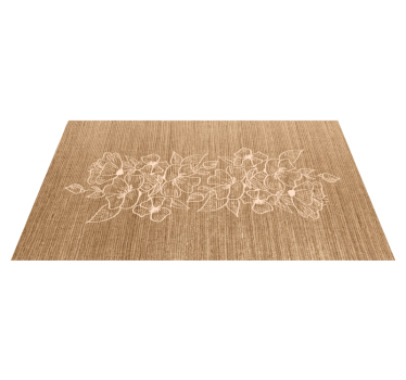 Floral Embellished Elegance entrance hall vinyl rug - TenStickers