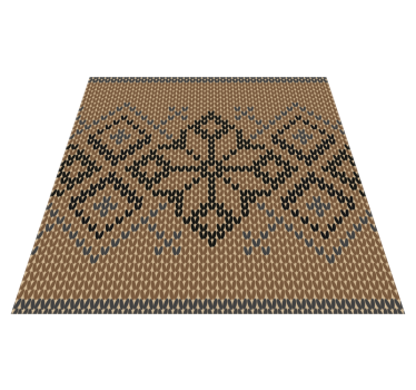 Classic Pattern geometric vinyl rug - TenStickers