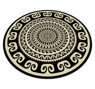 Classic circular pattern mandala vinyl rug - TenStickers