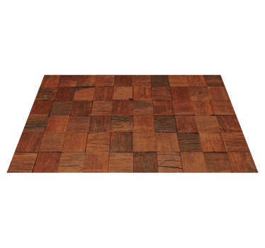 Warm Brown Texture wood effect vinyl rug - TenStickers