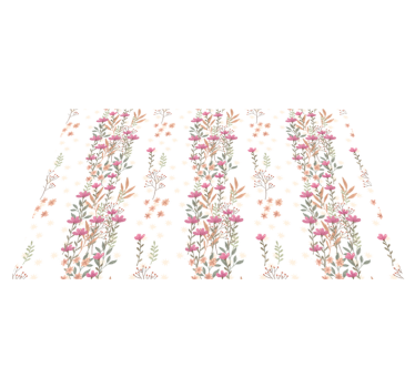 Floral patterned motif floral vinyl rug - TenStickers