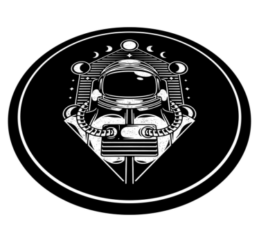 Astronaut Graphic teen vinyl rug - TenStickers